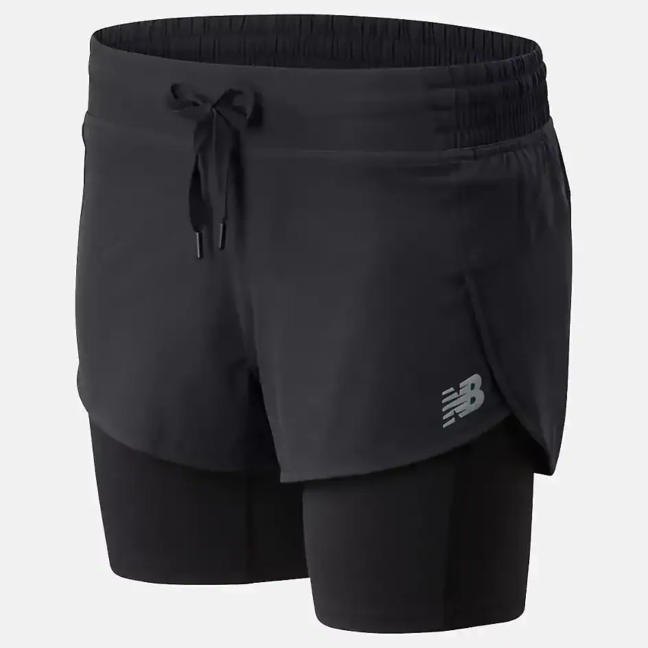NEW BALANCE PANTALONCINI IMPACT RUN 2 IN 1 pantaloncini running donna -  RUNOUT